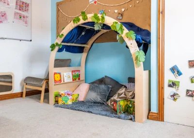Cosy reading corner at Monmouth Day Nursery